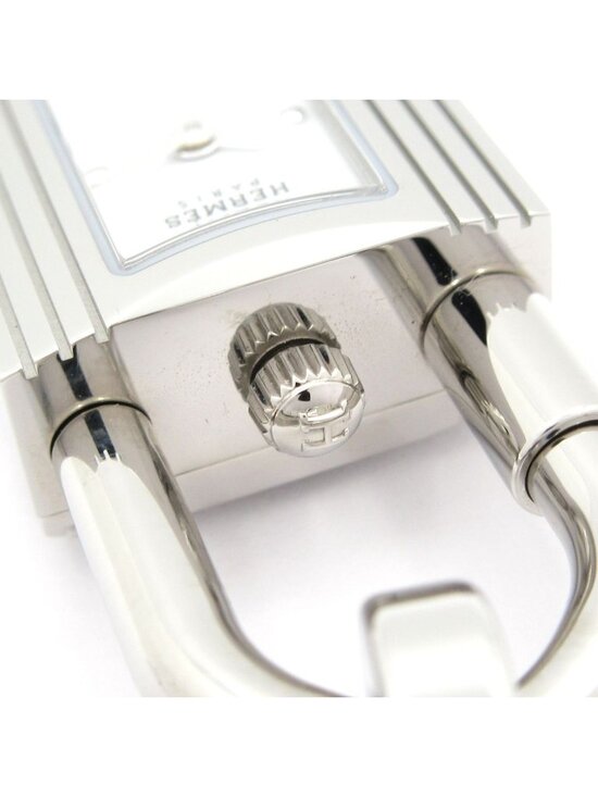 Hermes Watch Kelly SS White